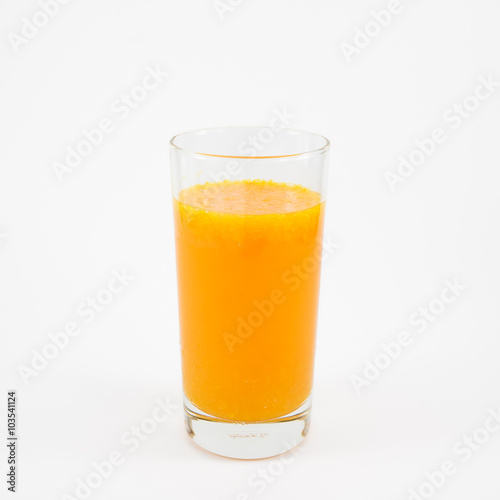 The glass of tasty pure orange juice for a good healthy.