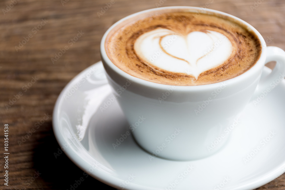 Cup of Cappuccino Coffee with Latte Art. Cup of Cappuccino Coffee with Latte Art.