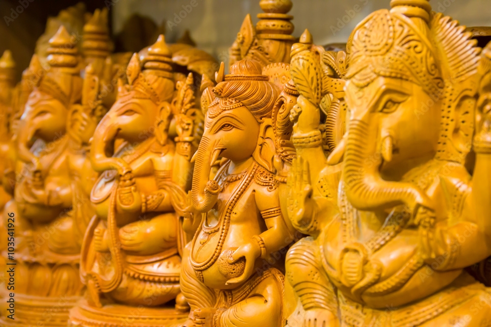 Ganesh wood carving