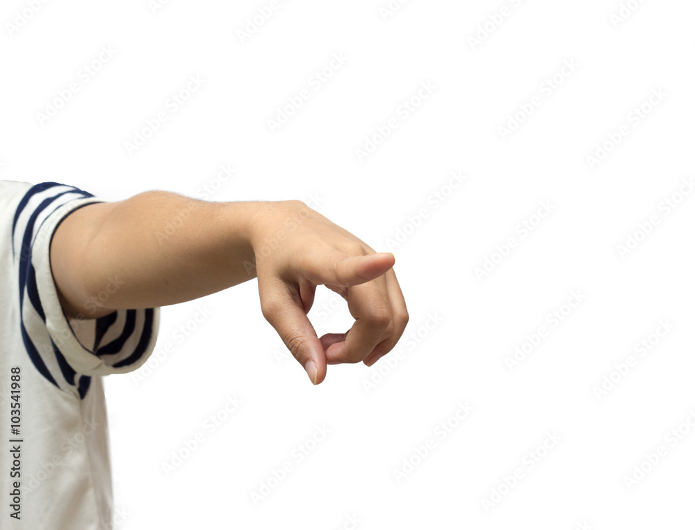 pointing finger isolated on white background pointing finger isolated on white background