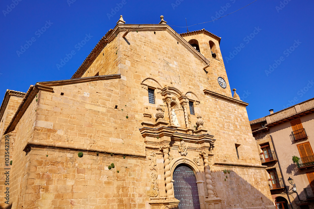 Beceite church in Teruel Spain in Matarrana
