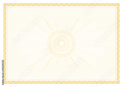 Certificate. Award background. Gift voucher. Template diplomas currency Vector illustration
