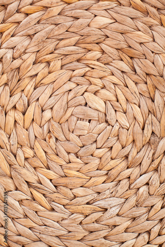 Circle handcraft bamboo weave texture abstract for background.