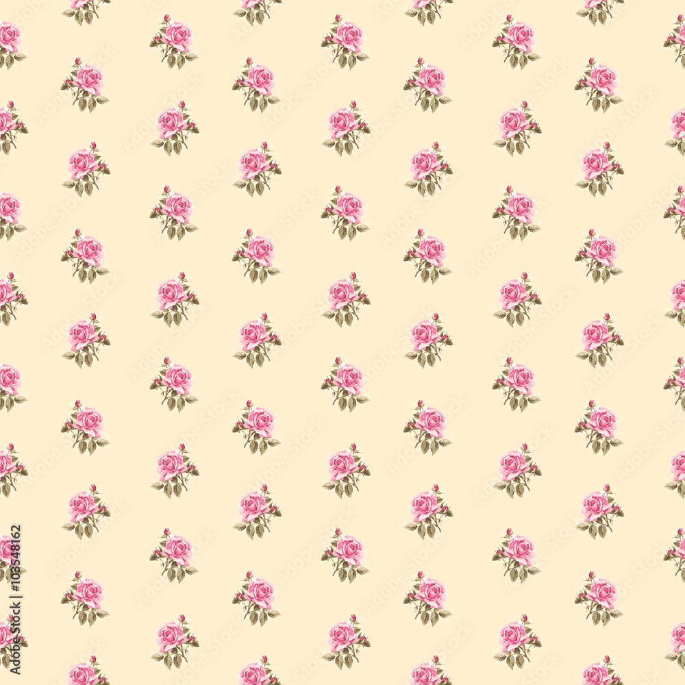 Seamless floral pattern with little roses Seamless floral pattern with little roses