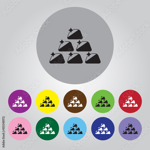 Gold bullions icon