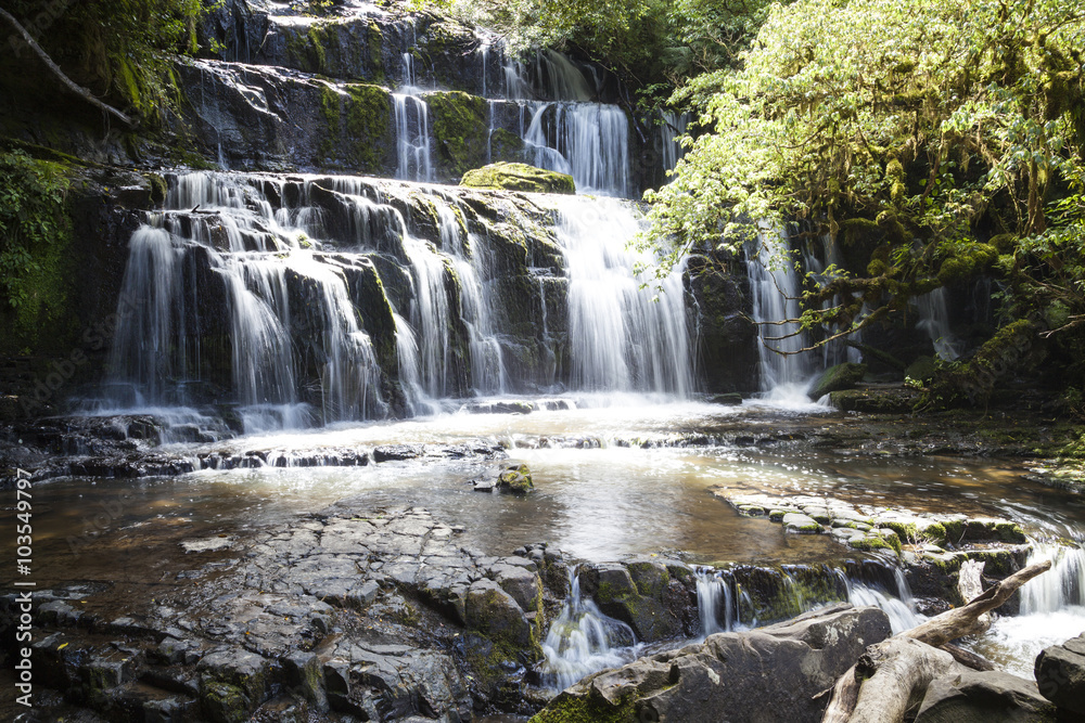 Obraz premium Purakanui Wasserfall Catlins Neuseeland
