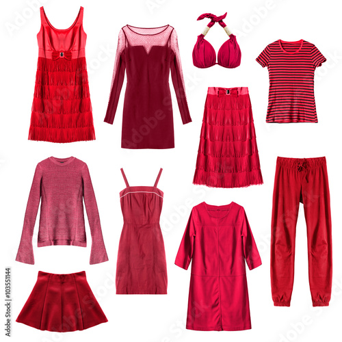 Red clothes isolated