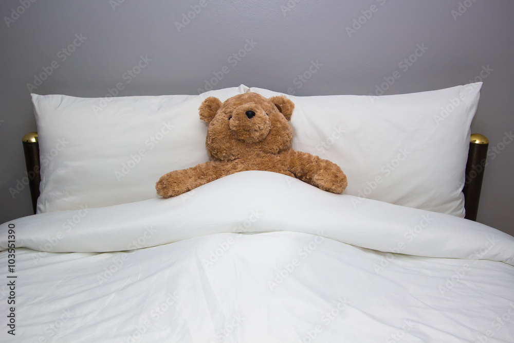 Cute Bear on the bed