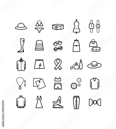 Pictogramme, Mode, Accessoire, Styliste