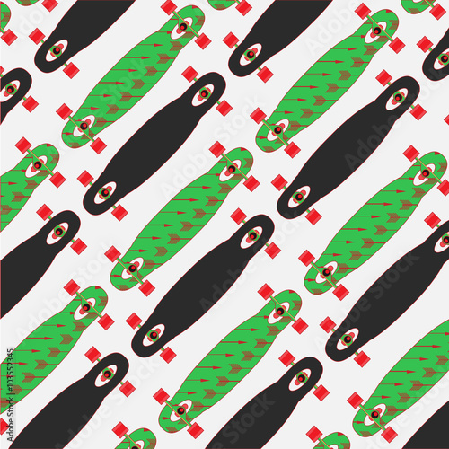 longboard poster on a colored background