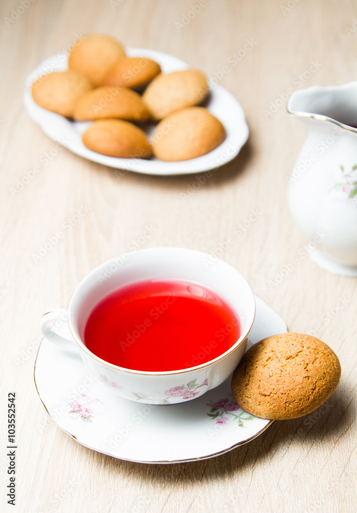 Cup of tea with cookies Cup of tea with cookies