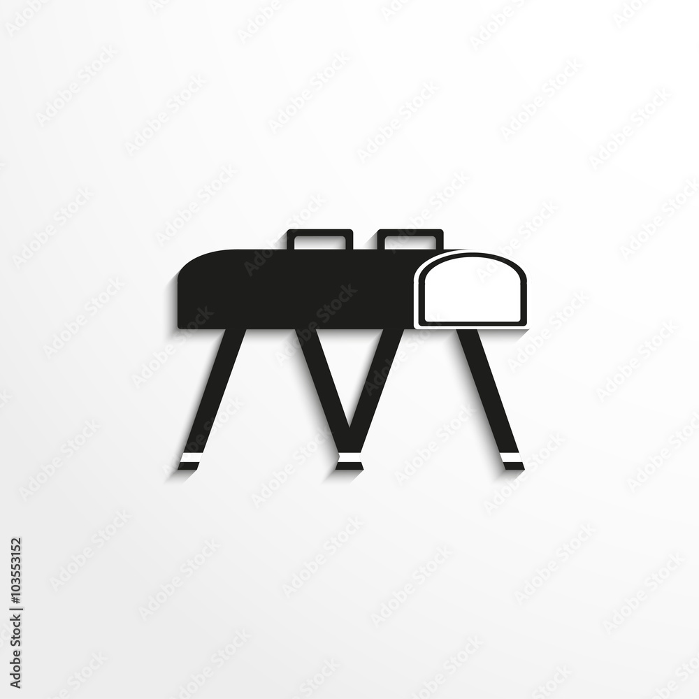Sports symbols. Exercises on the projectile for gymnastics. Vector icon. Sports symbols. Exercises on the projectile for gymnastics. Vector icon.