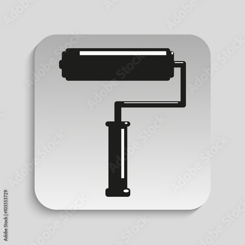 Paint roller. Vector icon.