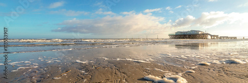 Strand von St. Peter-Ording - Nordseek  ste - Deutschland - Banner   Panorama
