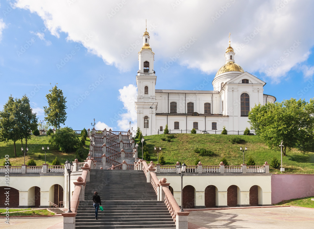 Vitebsk. View of the Assumption Cathedral . Belarus