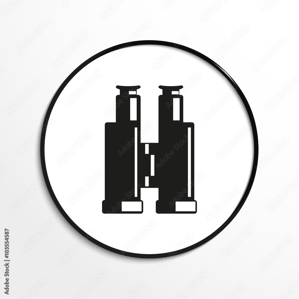Binoculars. Vector icon.