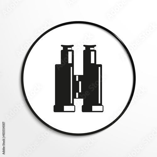 Binoculars. Vector icon.