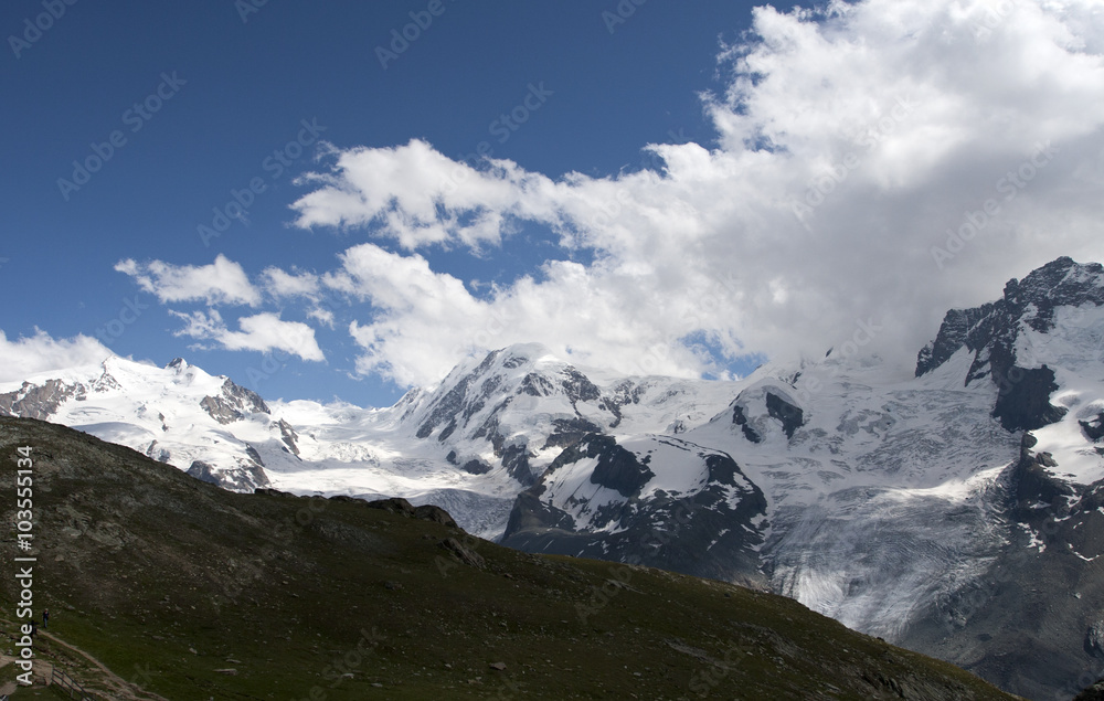 Widok na góry w okolicy Zermatt 