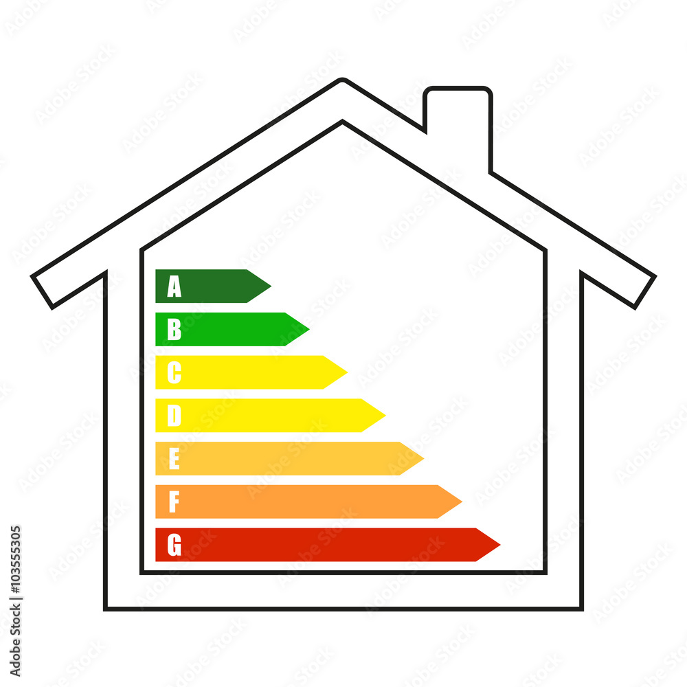 House building ecology flat style on white background House building ecology flat style on white background