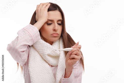 Young sick woman  photo