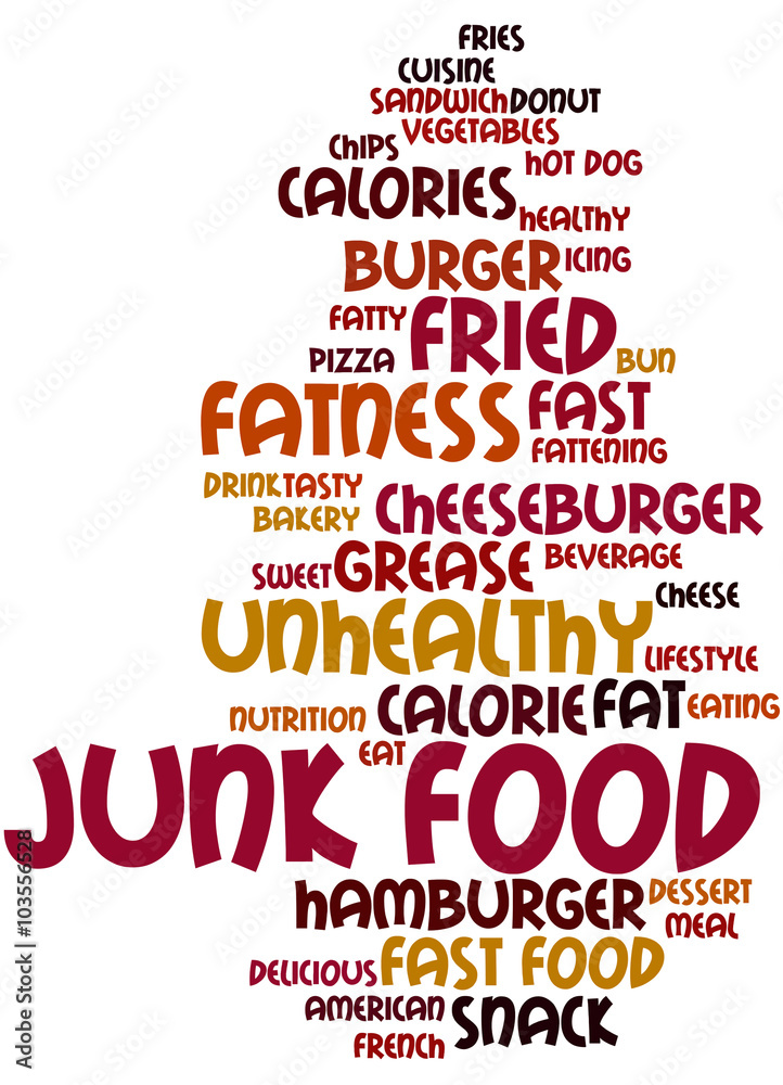 Junk Food, word cloud concept 9 Junk Food, word cloud concept 9