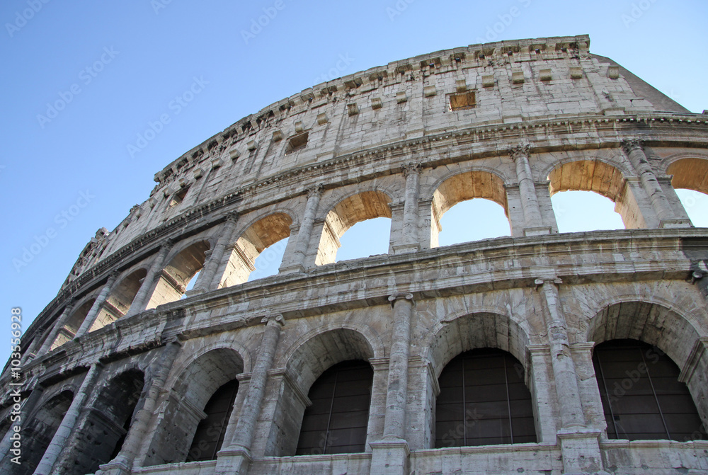 ROME, ITALY - DECEMBER 21, 2012: Colosseum, also known as the Flavian Amphitheatre in Rome, Italy