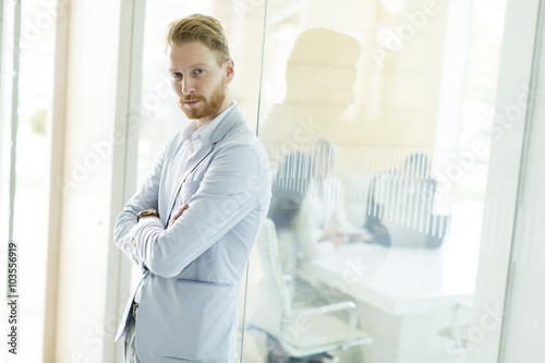 Modern young businessman in...