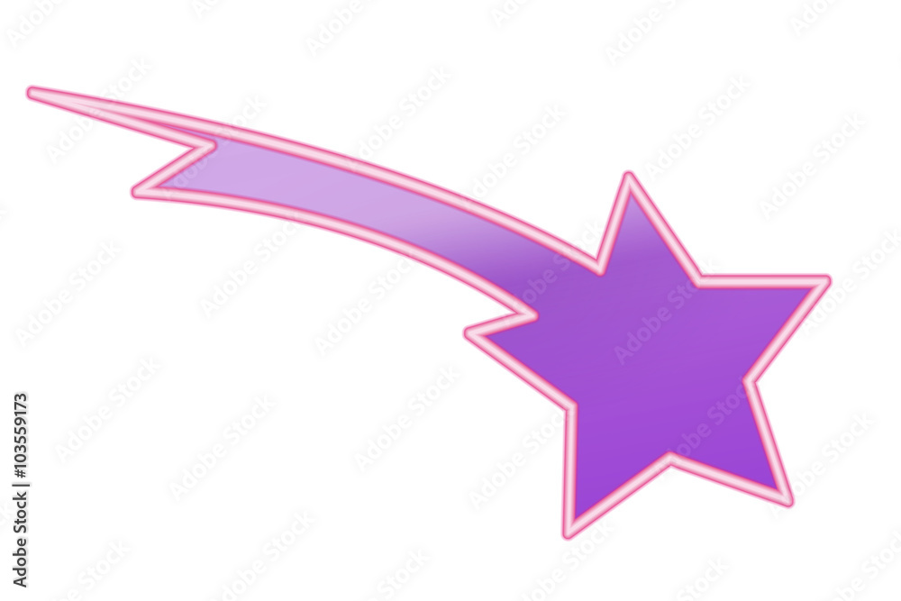 Fototapeta premium Sternschnuppe - Lila