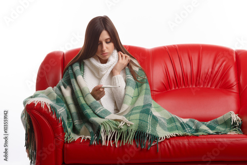 Young sick woman  photo