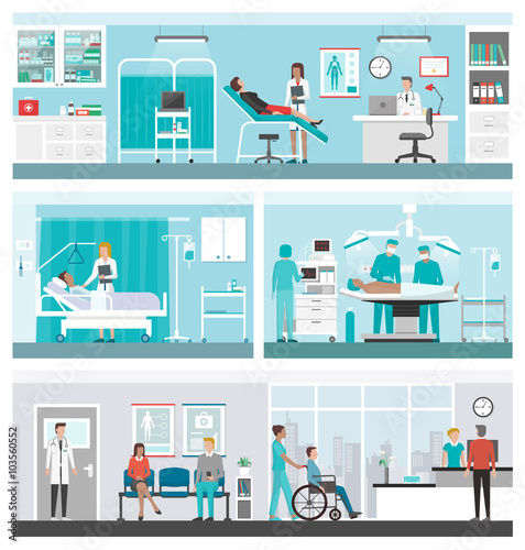 Hospital and healthcare banner set