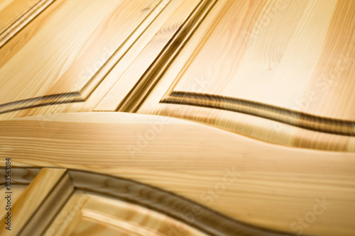 Wooden surface. Frame and panel construction