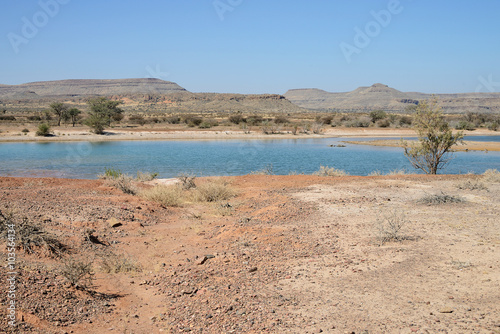 Artificial reservoir, Namib, Namibia
