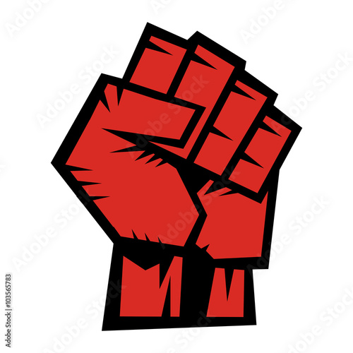 Raised fist vector icon