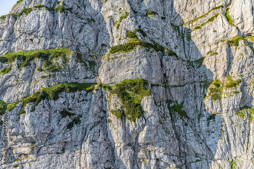 Helicopter aerial photo of the river Tara canyon wall in Montenegro continental part and mountain nature.