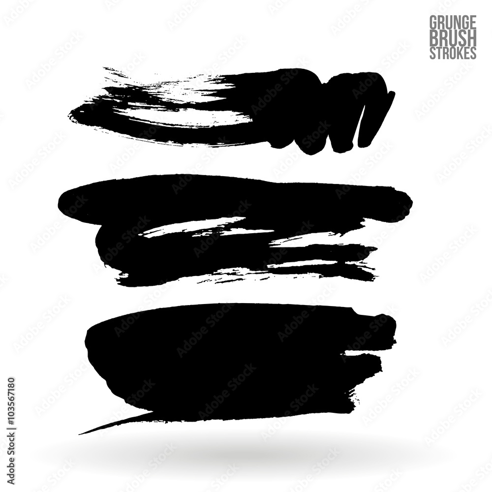 Fototapeta premium Watercolor strokes and texture. Vector design.