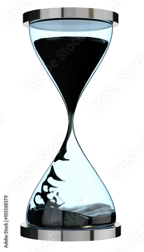 Oil in hourglass