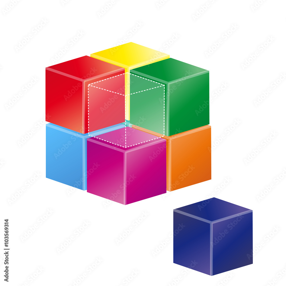 Würfel 3 D Würfel 3 D