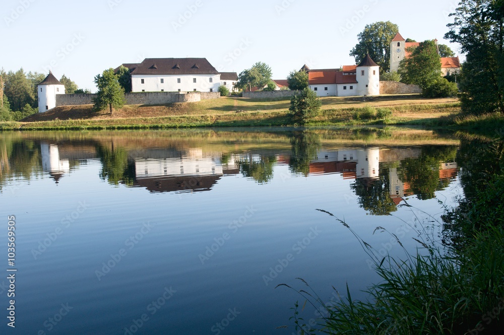 Late gothic  fortress Zumberk  in the South Bohemia, Czech Republic.