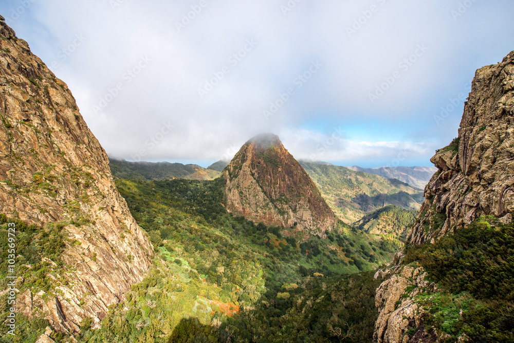 Mountain view on La Gomera island