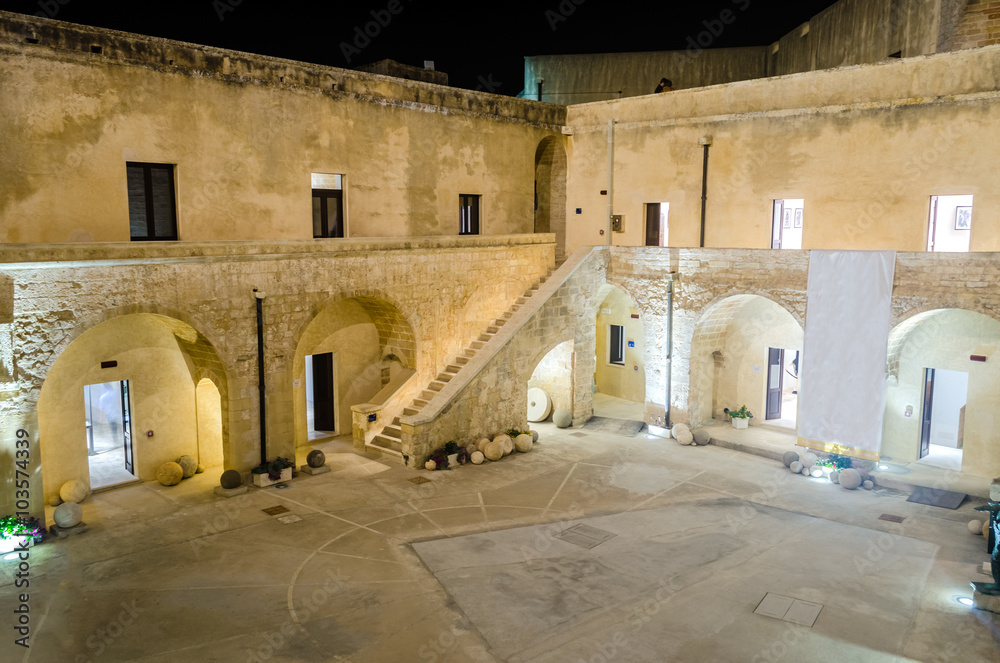 Inner Courtyard of the Otranto Castle, Salento, Italy