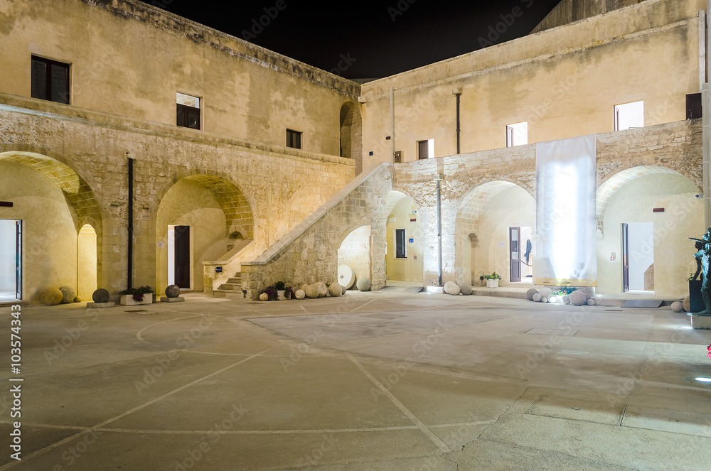 Inner Courtyard of the Otranto Castle, Salento, Italy