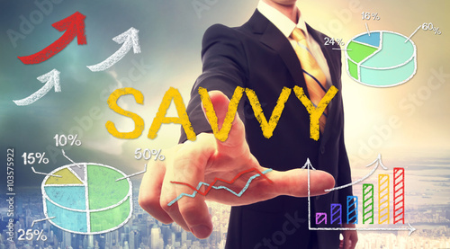 Savvy concept with businessman