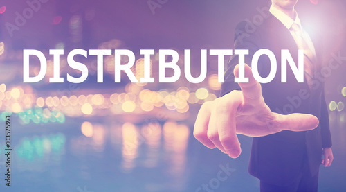 Distribution concept with businessman
