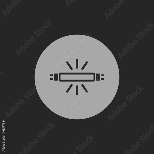 fluorescent lamp vector icon