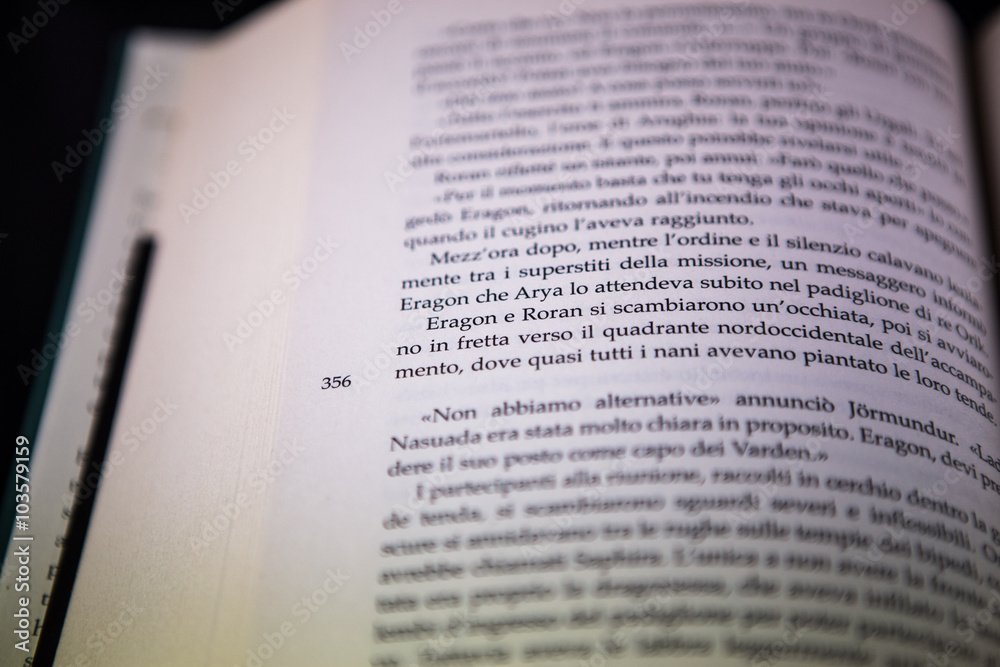 Parole sulla pagina di un libro Parole sulla pagina di un libro
