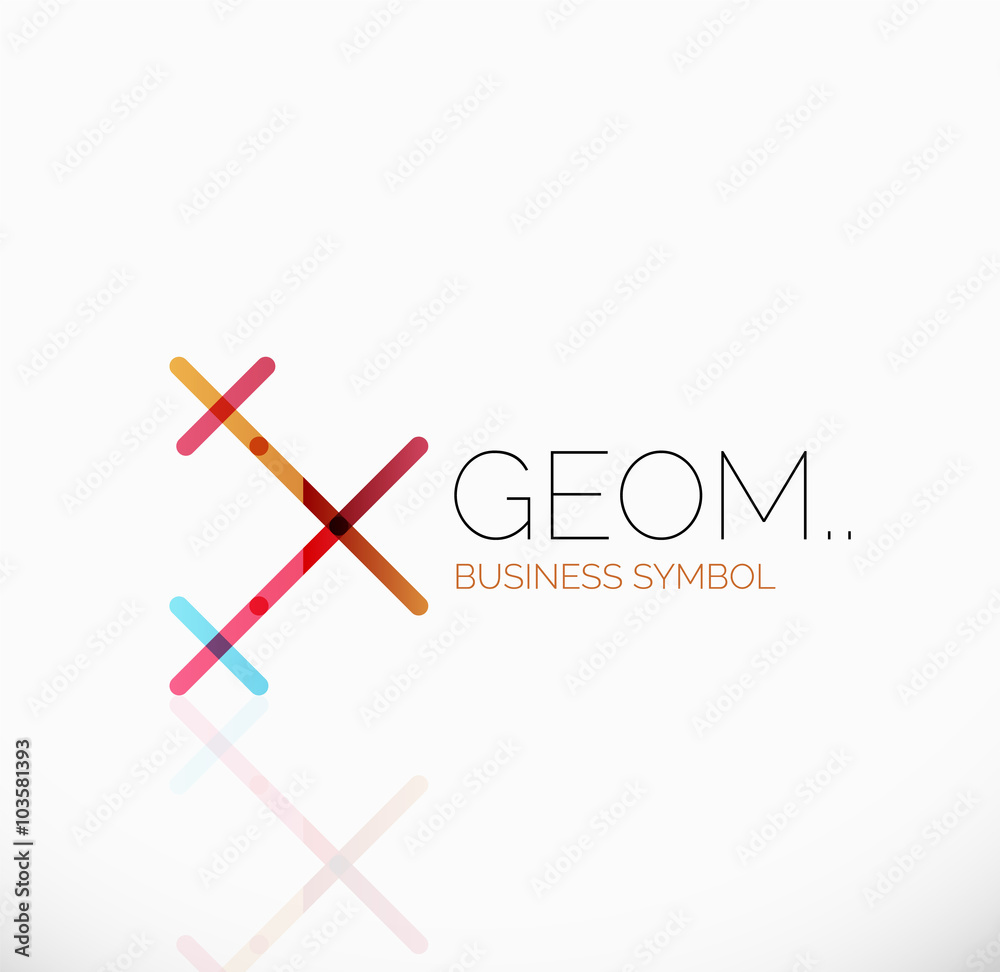 Logo, linear abstract geometric icon Logo, linear abstract geometric icon