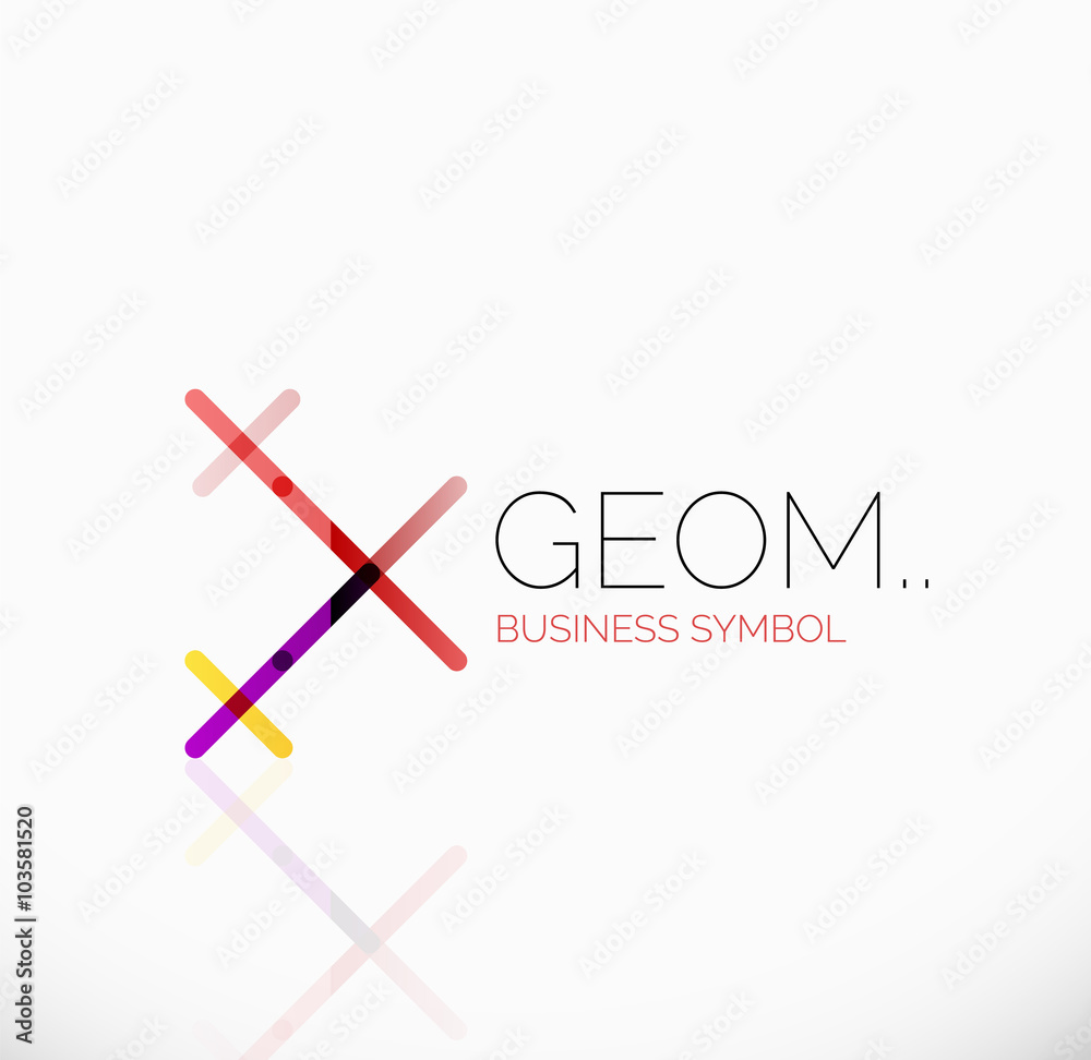 Logo, linear abstract geometric icon Logo, linear abstract geometric icon