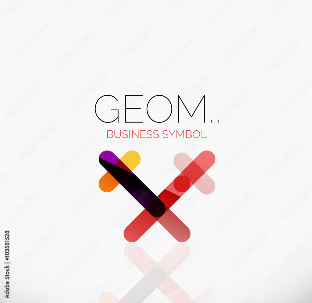 Logo, linear abstract geometric icon Logo, linear abstract geometric icon