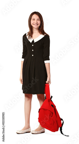 Beautiful schoolgirl with s...