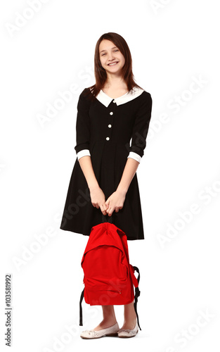 Beautiful schoolgirl with s...
